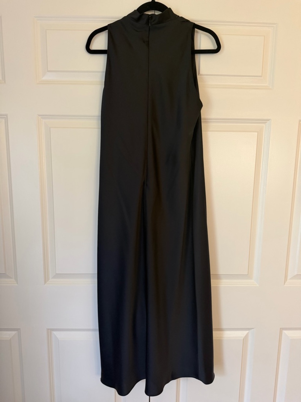 NWT Antonio Melani Sleevless Black Cowl Neck Satin Dress - Picture 4 of 5
